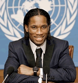 Le footballeur ivoirien Didier Drogba nommé ambassadeur itinérant de l`ONU