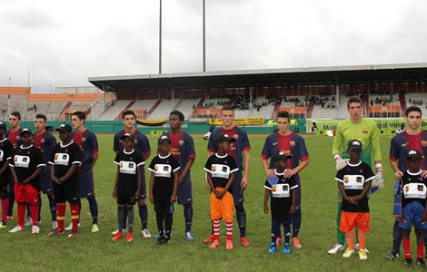Le Barça en attraction à Abidjan