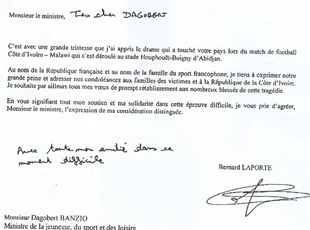 Bernard Laporte soutient Dagobert Banzio